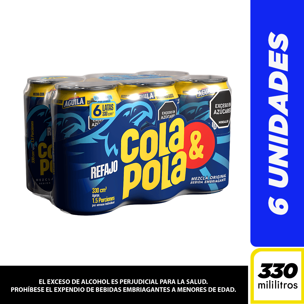 Refajo Cola & Pola lata x6und x330ml c-u