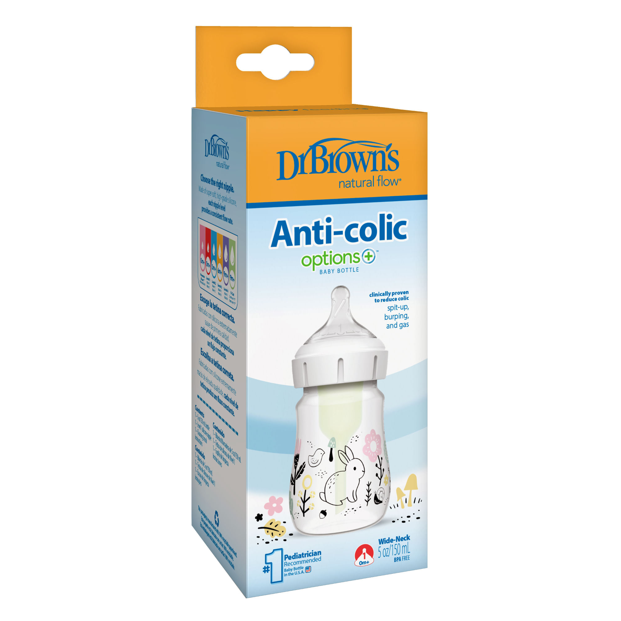 Tetero Dr Browns Boca Ancha 5oz Coneja