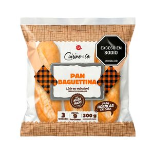 Baguettina Cuisine&Co Rustica Precocido Congelado300g 3Und