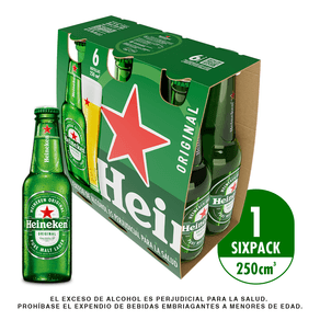 Cerveza Heineken Botella 6Und 250ml