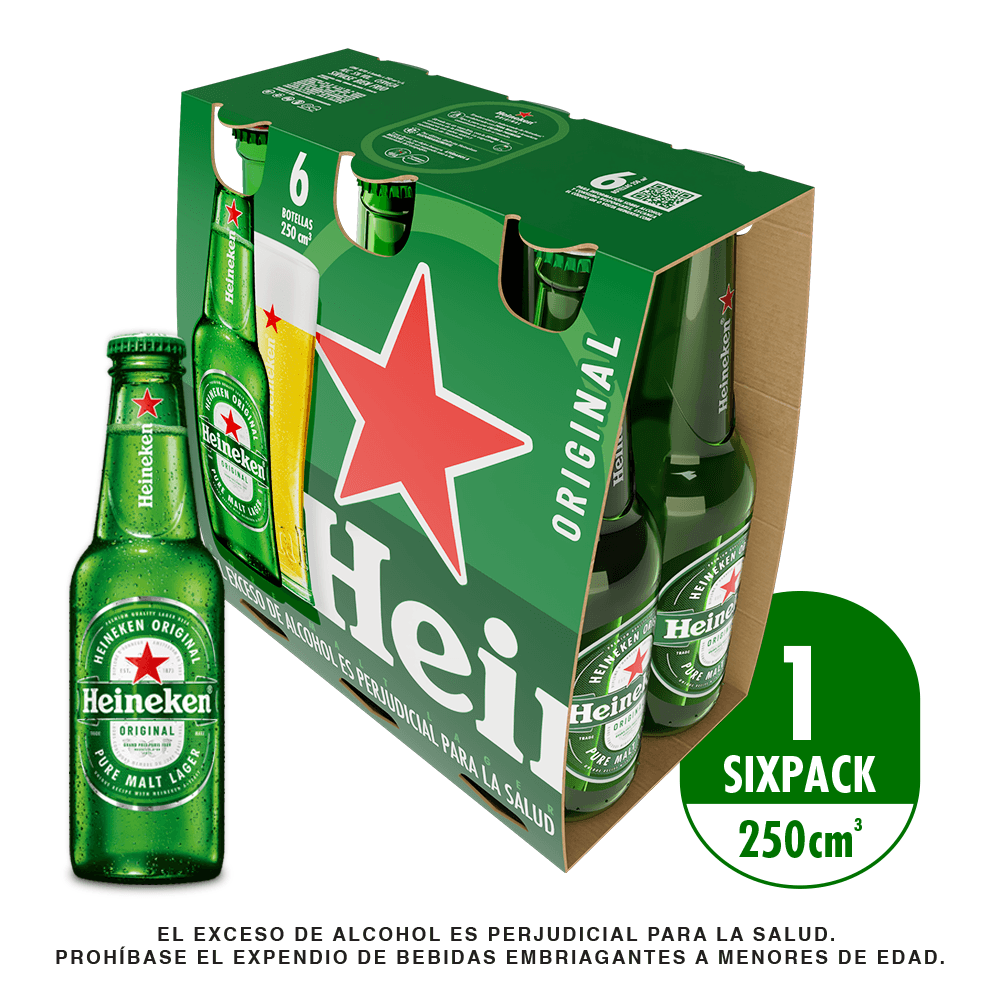 Cerveza Heineken Botella 6Und 250ml