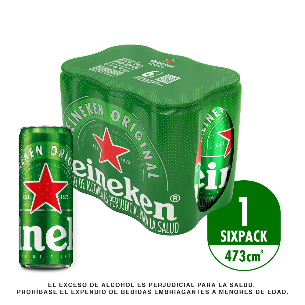 Cerveza Heineken Lata 6Und 473ml