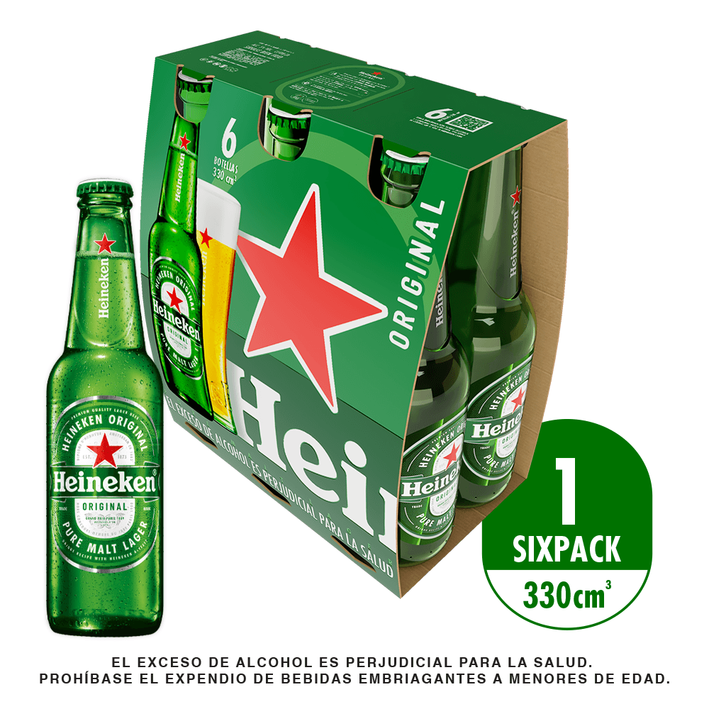 Cerveza Heineken Botella 6und 330ml