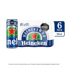 Cerveza Heineken 0.0 lata x6und x250ml c-u