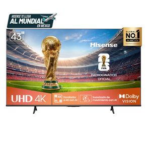 Televisor Hisense 43" UHD 4K Smart TV Negro 43A6NV