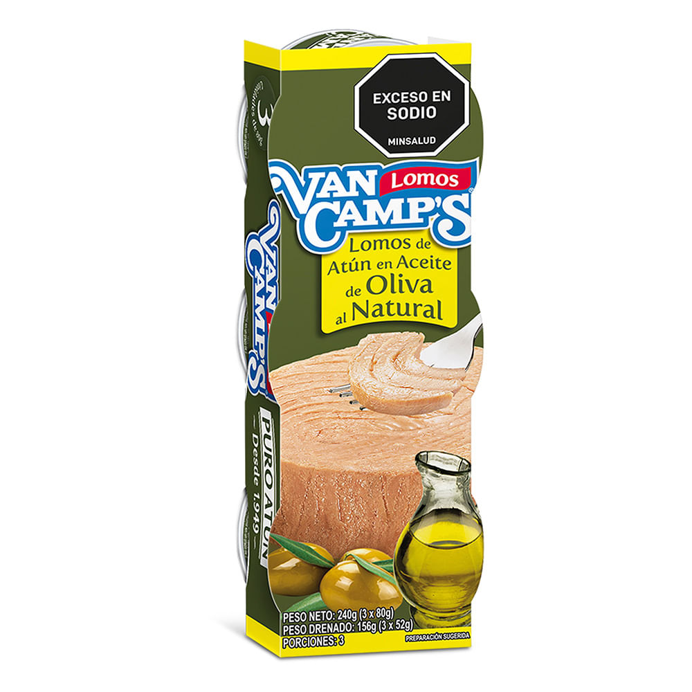 Atún Aceite Oliva 3und x 80g Van Camps