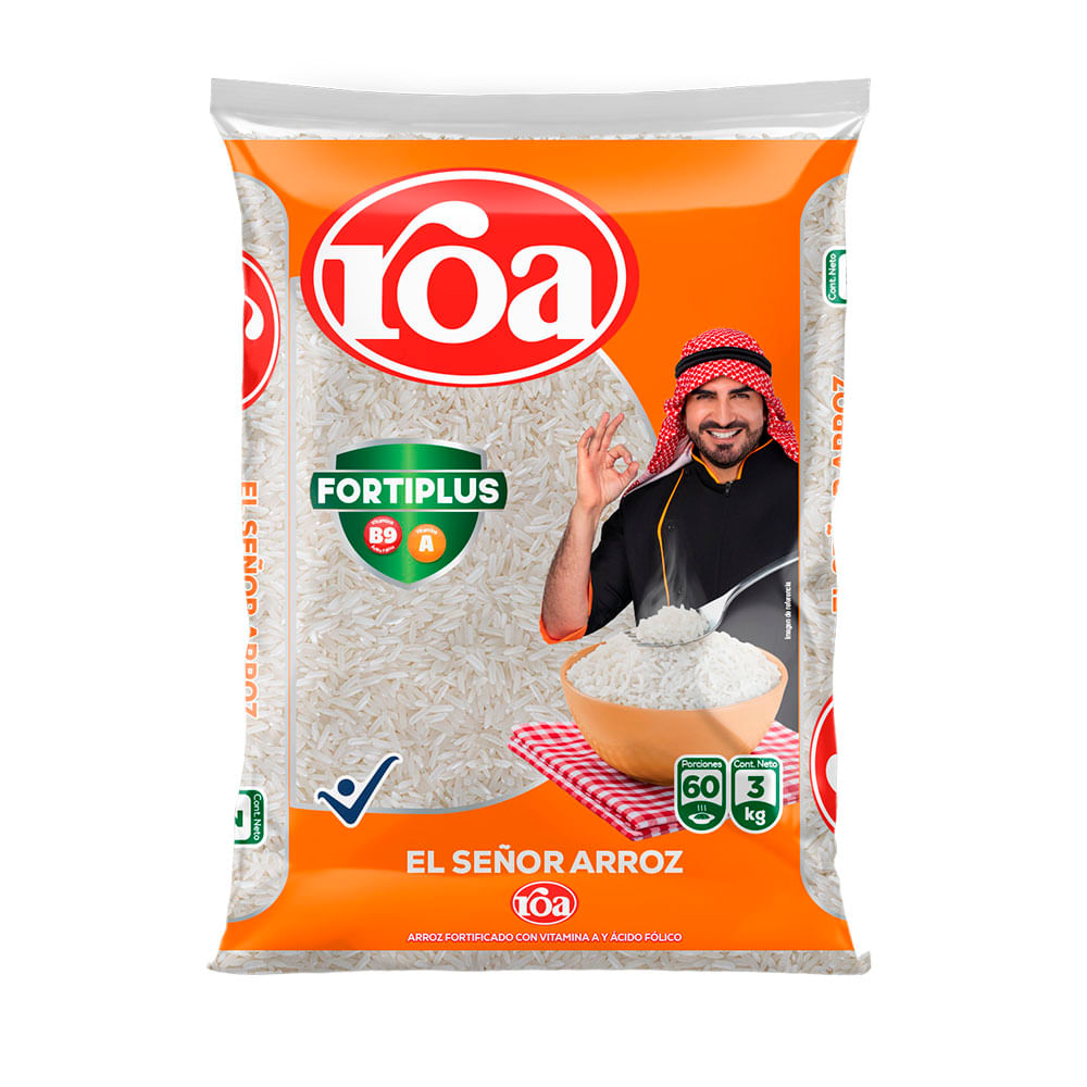 Arroz Roa Fortiplus blanco x3000g