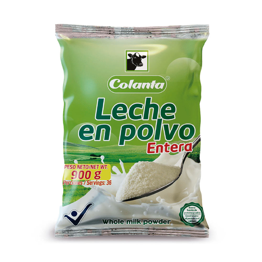 Leche en polvo Colanta entera x900g