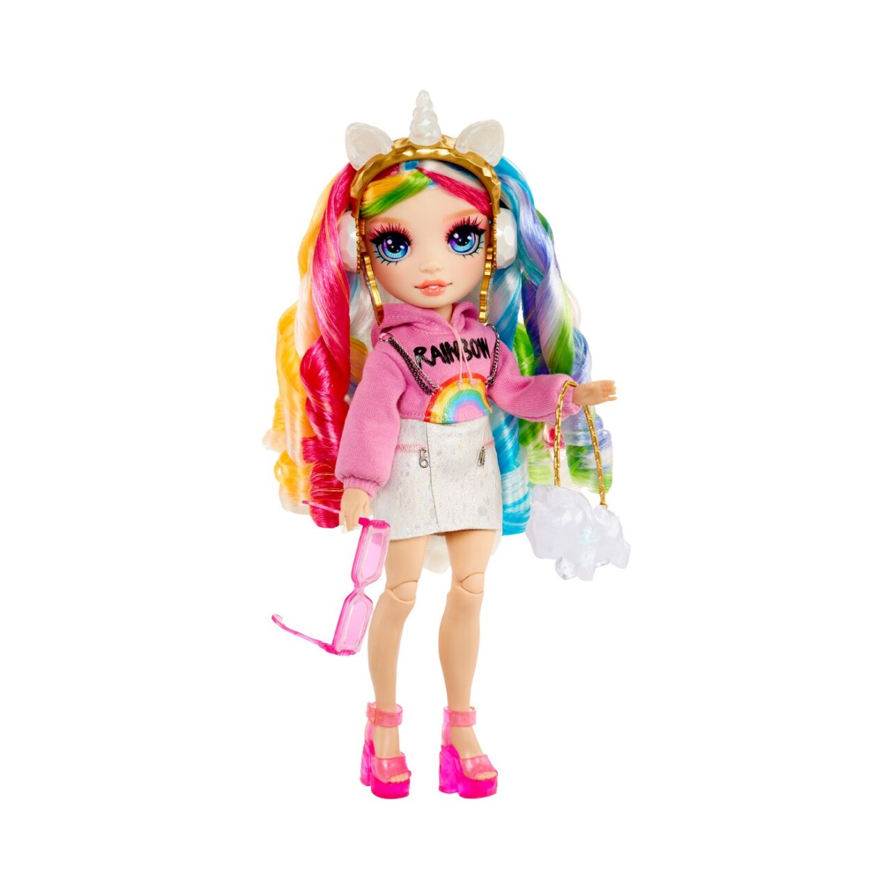 Muñeca Rainbow High Amaya Cristales Creativos con Moldes y Vestuario para Personalizar