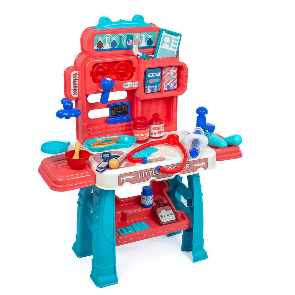 Set Estación Médica de Juguete para Armar Juego de Rol Infantil