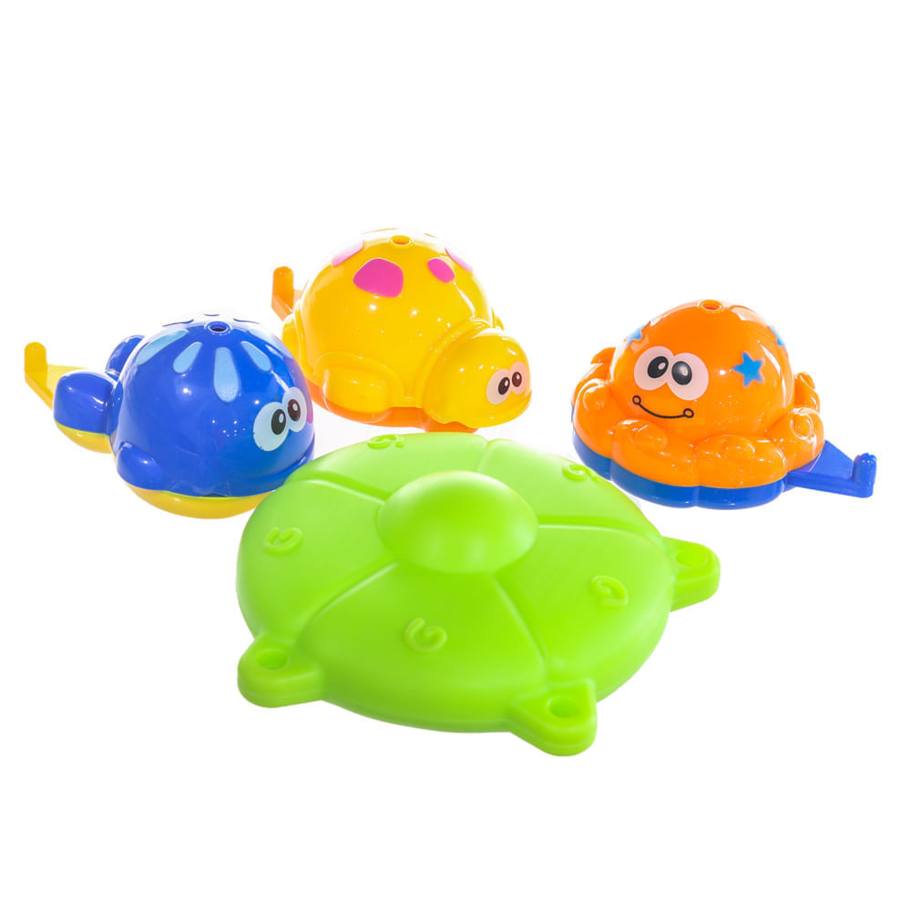 Set de Juguetes Flotantes para el Baño Animalitos Coloridos