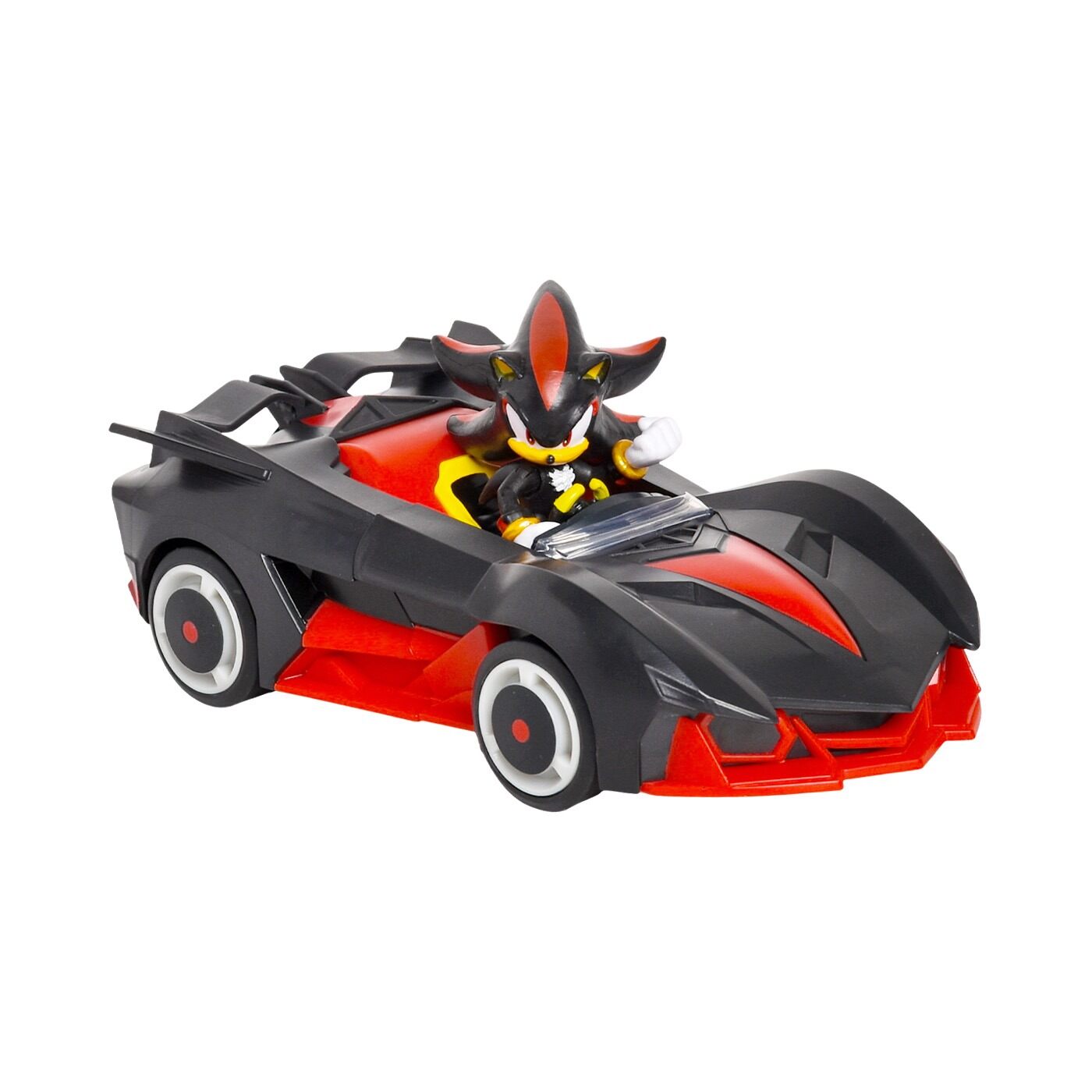 Figura articulada Sonic 2,5" en su vehiculo