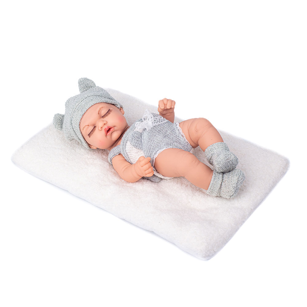 Muñeco Bebé Realista de 25 Cm con Ropa Tejida y Manta