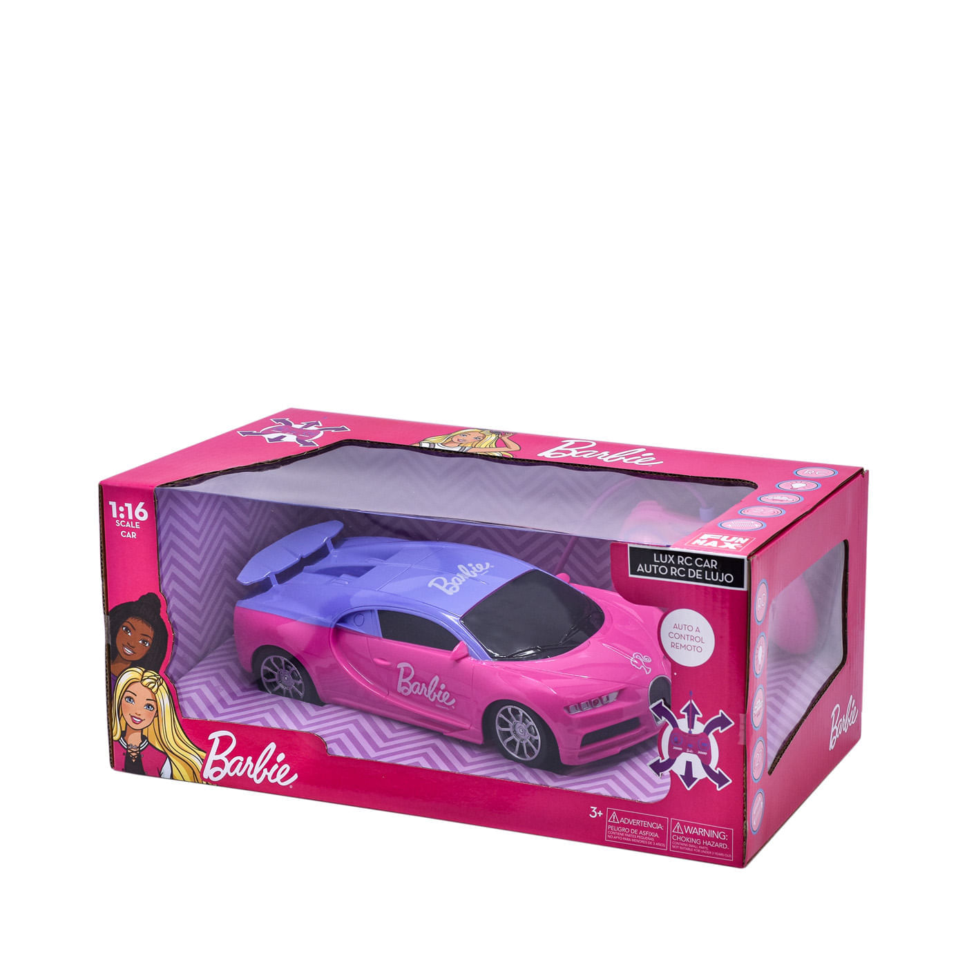 Vehículo Control Remoto Barbie Lux Car 1:16 Auto de Lujo
