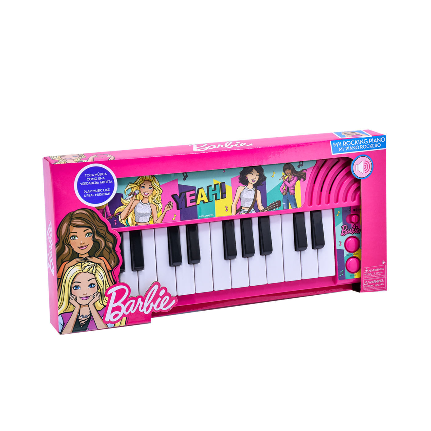 Piano Infantil Mediano Barbie Musicales En Casa
