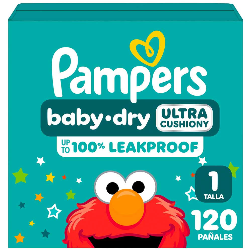 Pañales Pampers Baby-Dry Talla 1, para bebés de (4-6 kg) 120U