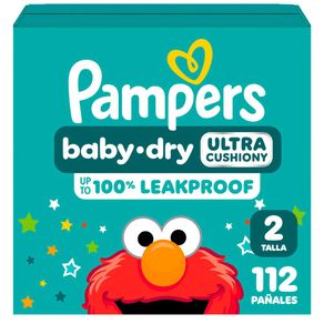 Pañales Pampers Baby-Dry Talla 2, para bebés de (5-8 kg) 112U