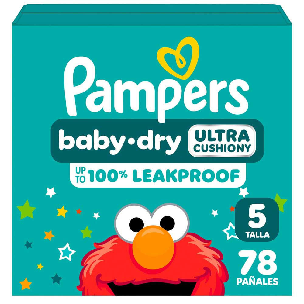 Pañales Pampers Baby-Dry Talla 5, para bebés de (+12 kg) 78U