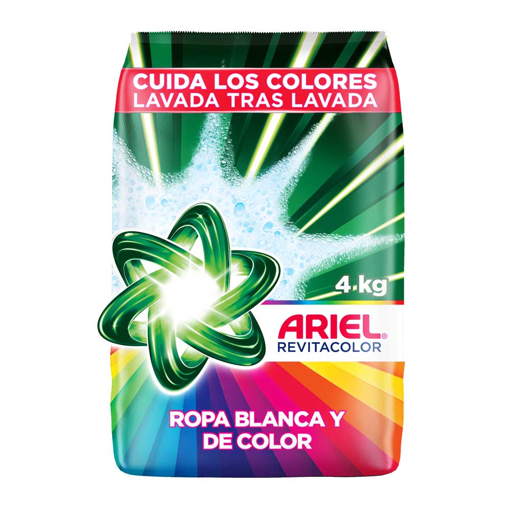 Detergente en Polvo Ariel Revitacolor 4kg