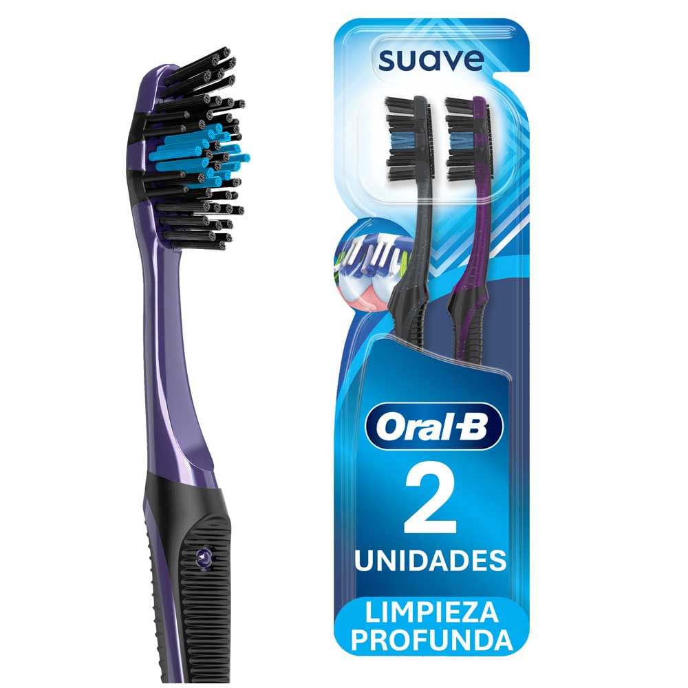 Cepillo de Dientes Oral-B 5 Acciones con Carbon 2 Uds