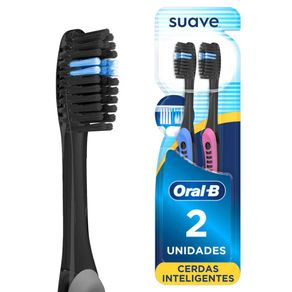 Cepillo de Dientes Oral-B Indicator Black Charcoal con Cerdas de Carbón Activado 2 Und