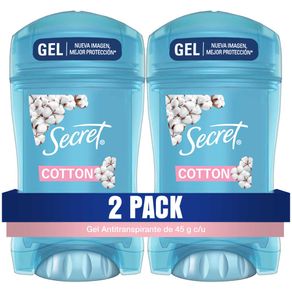 Desodorante Antitranspirante en Gel Secret Powder Protect Cotton x2 Und 45 grs