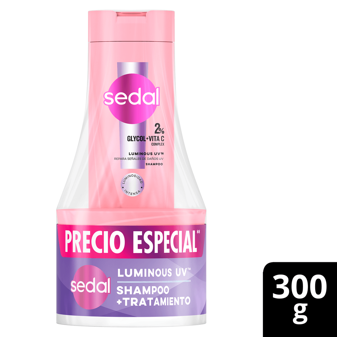 Shampoo Sedal Luminoso UV 340ml + Tratamiento 300ml
