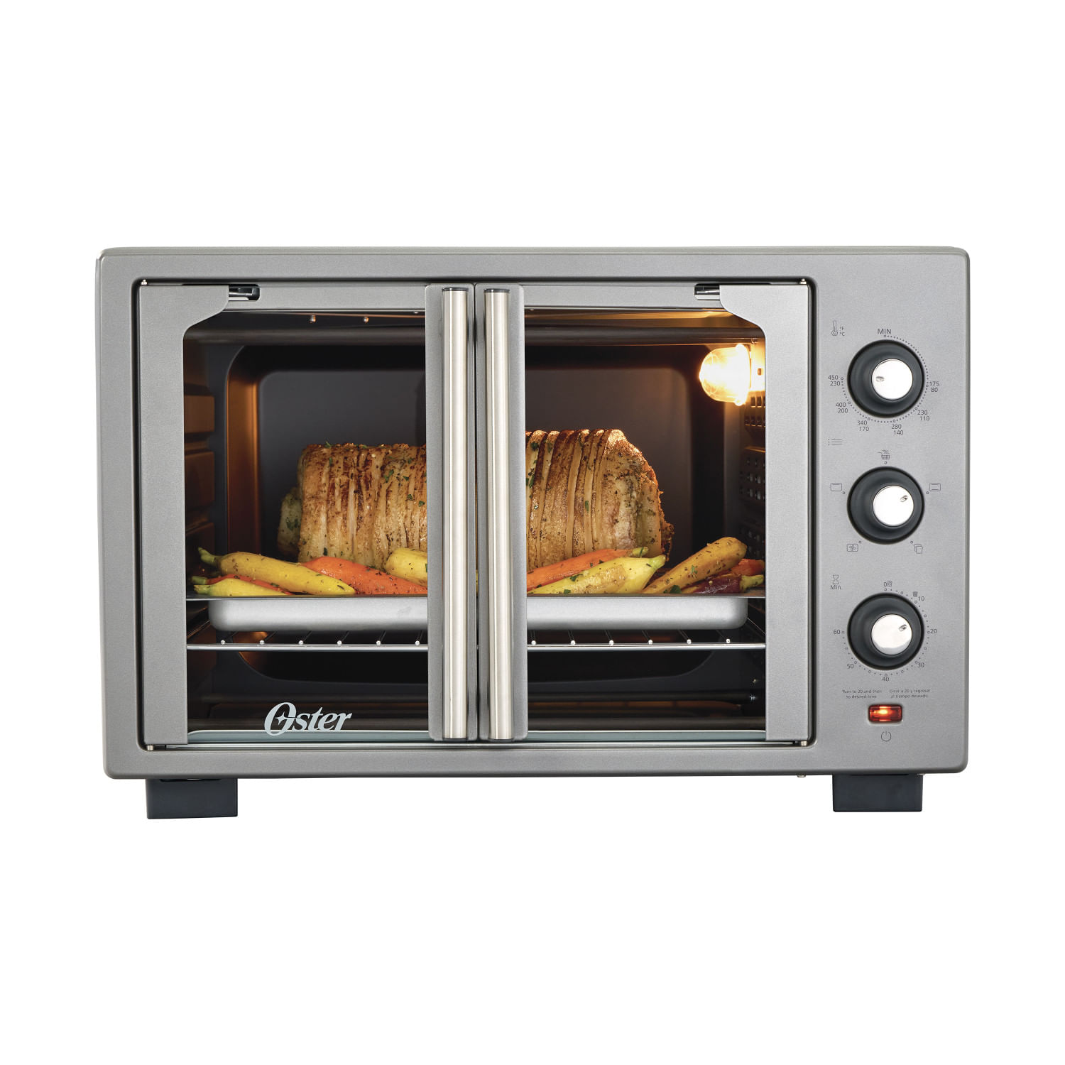 Horno Freidora Oster 35L Antiadherente Estilo Francés Gris