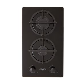 Cubierta Haceb 30cm 2 Puestos Gas Natural Cristal Hierro Fundido CUB TO30CRISTALHFGN Negro