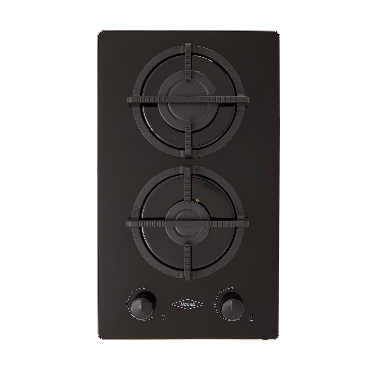 Cubierta Haceb 30cm 2 Puestos Gas Propano Cristal Hierro Fundido CUB TO30CRISTALHFGP Negro