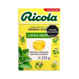 Caramelos Ricola hierbas suizas limón menta x27 5g
