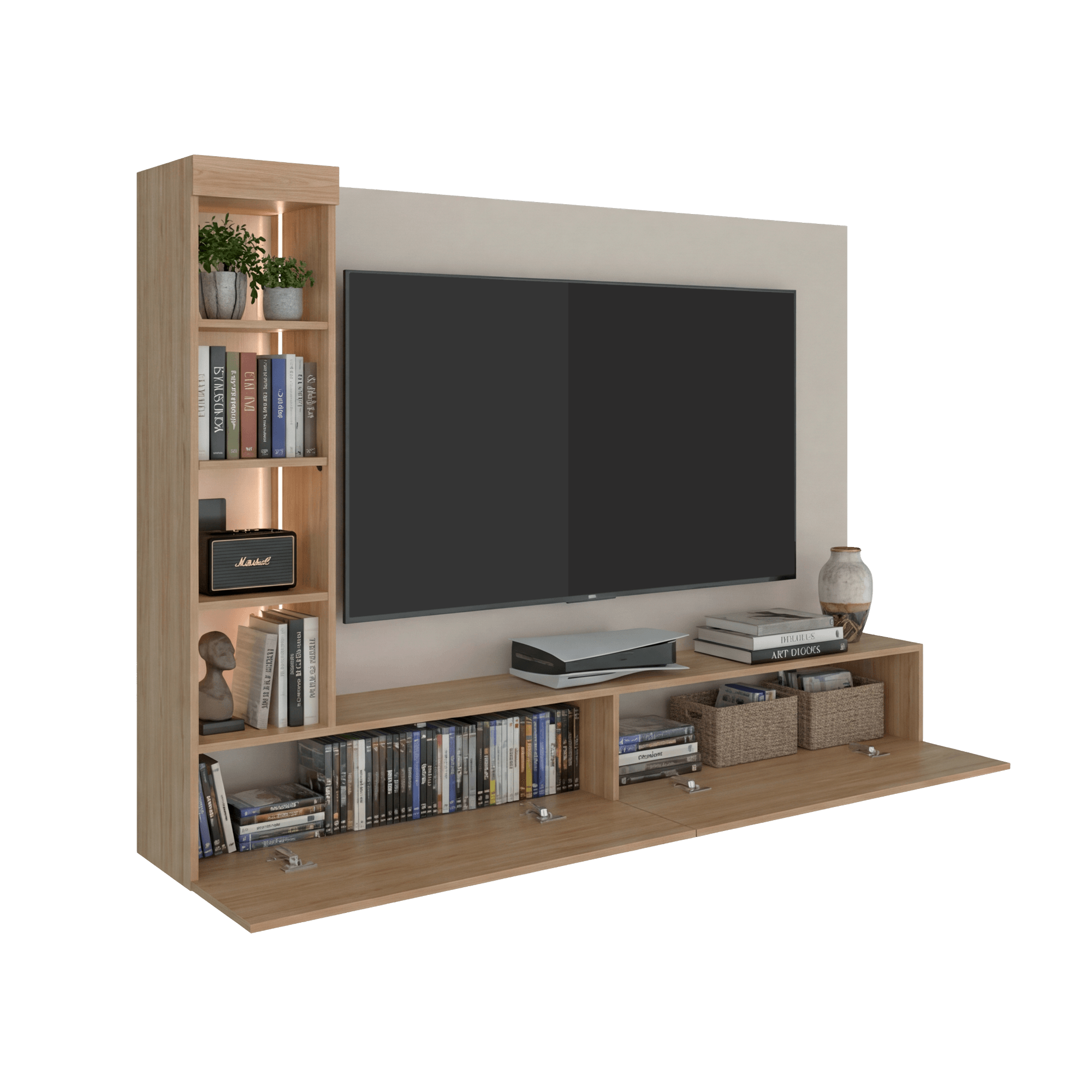 Panel Tv Ilus 65 127X185X29 RTA Capri Fresno Eu