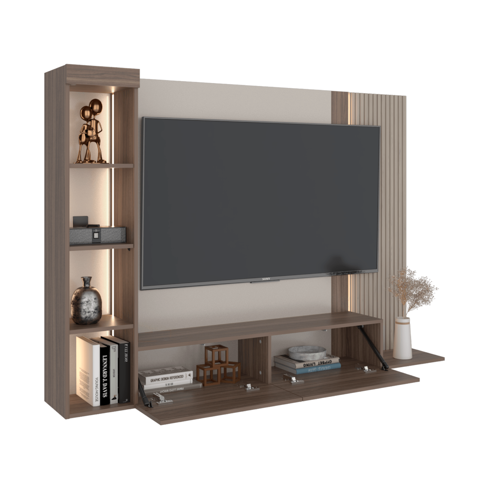 Panel Tv 65 Gamma 127X184X29 RTA Capri Avellana
