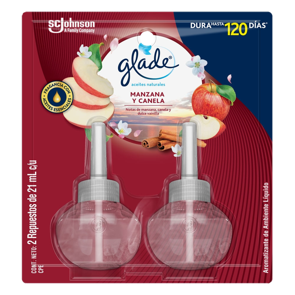 Ambientador Glade aceites naturales lavanda y aloe x3und x63ml