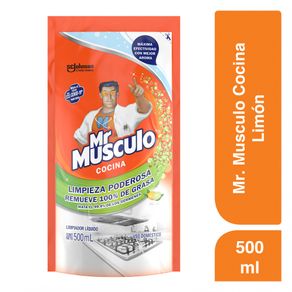 Repuesto Mr Musculo de limpiador liquido anti grasa limón x500ml