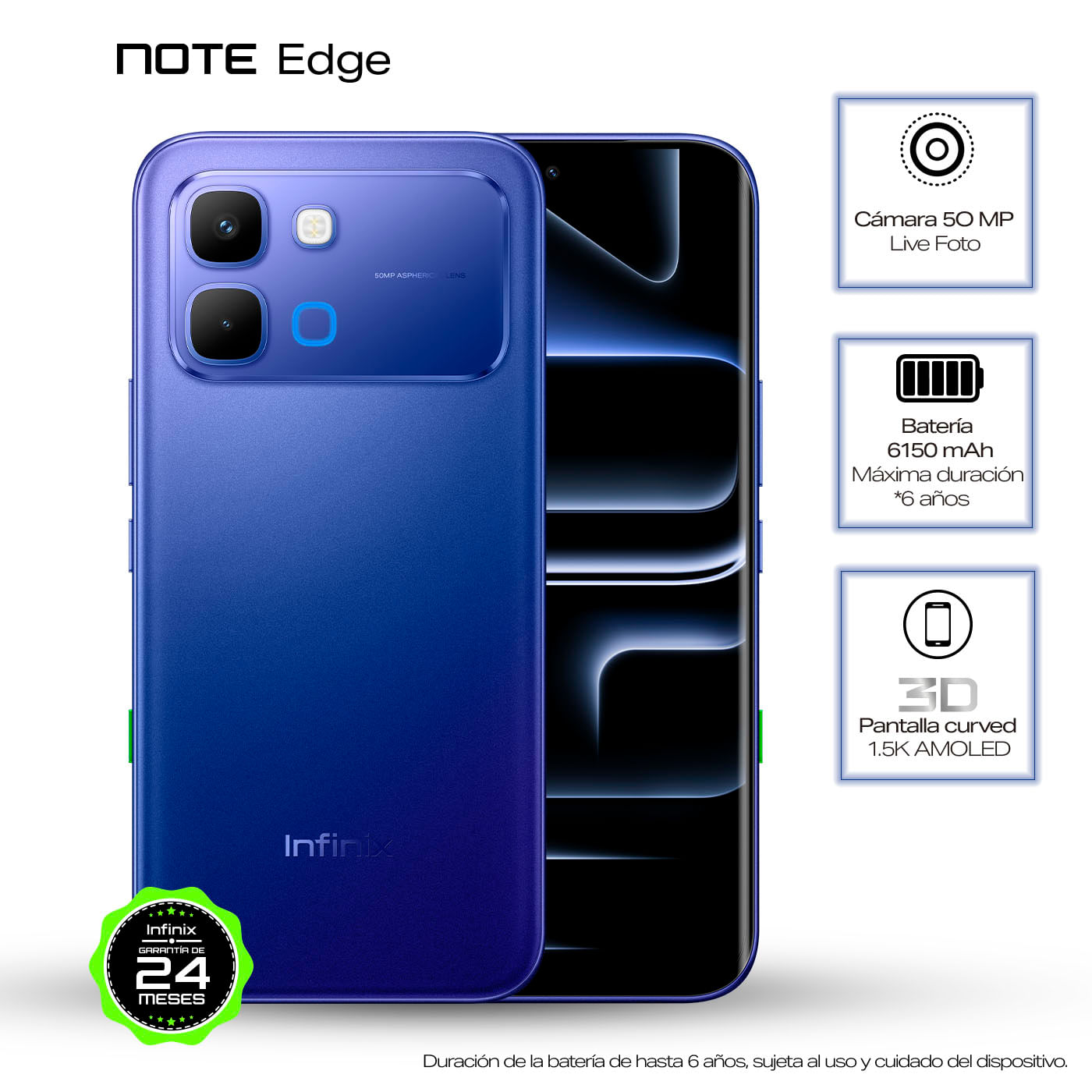 Celular Infinix Note Edge 5G 8GB Ram/256GB Azul