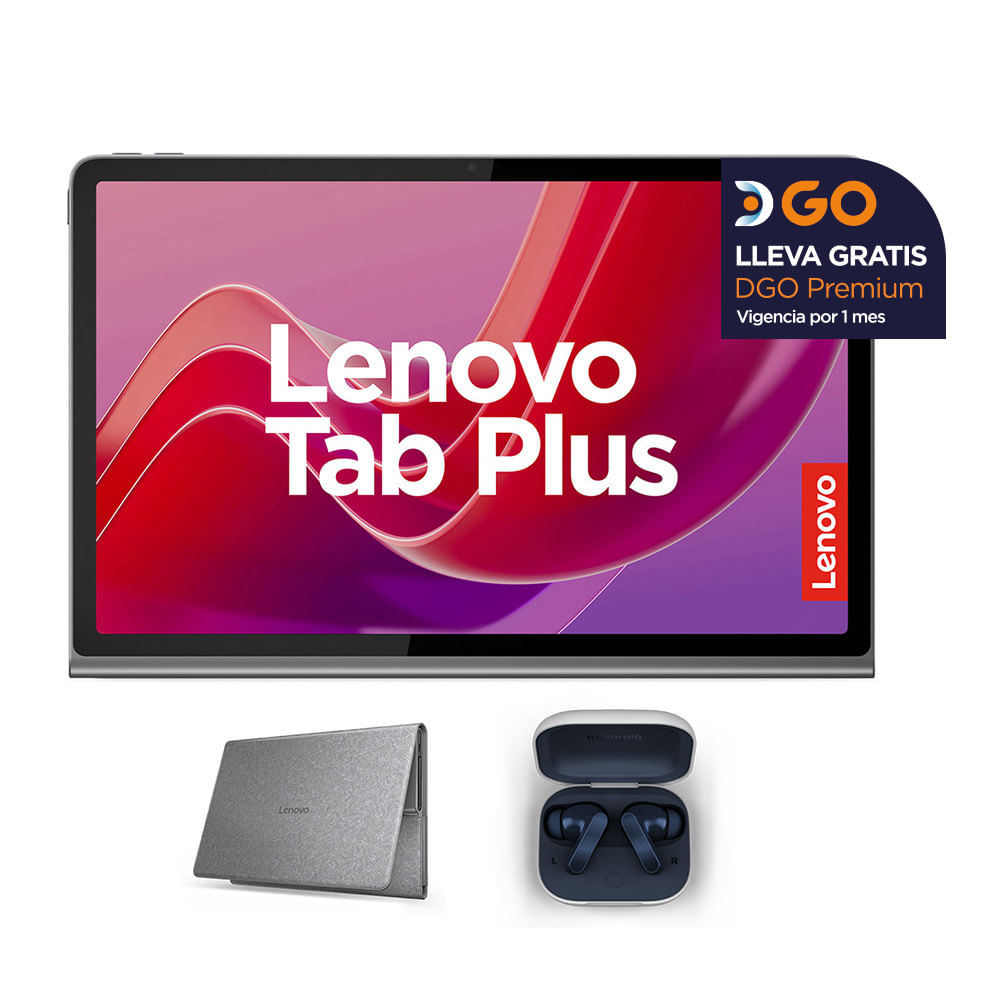 Tablet LENOVO Tab Plus 2K - 8GB RAM - 256GB SSD - Gris - Funda + Aud Moto Buds - 11,5"