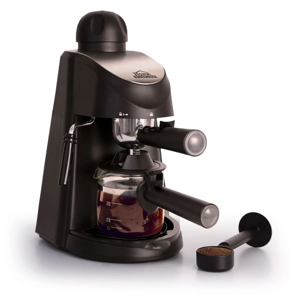 Cafetera Home Elements Coffe Home - Capuchinera Negra