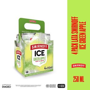 Aperitivo Smirnoff Ice Green Apple x4und x250ml c-u