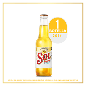 Cerveza sol botella x250ml