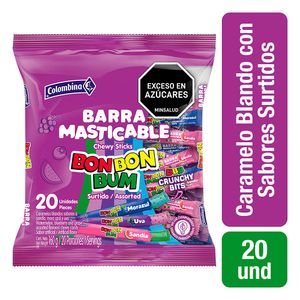 Caramelo Bon Bon Bum Barra Mast. Berries 160g