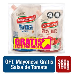 Salsa La Constancia Mayonesa 380g.Tomate 190g