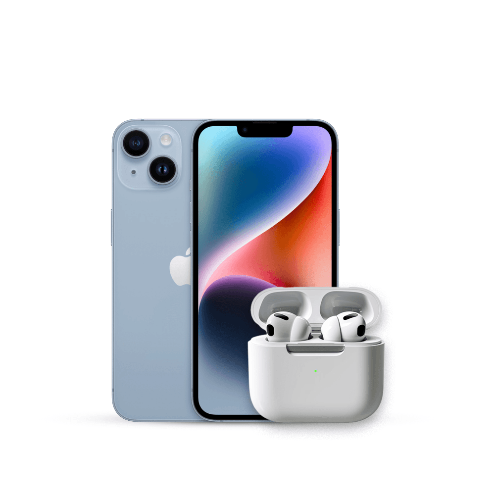 Celular Reacondicionado iPhone 14 Azul 128GB + AirPods Pro 2 Genericos