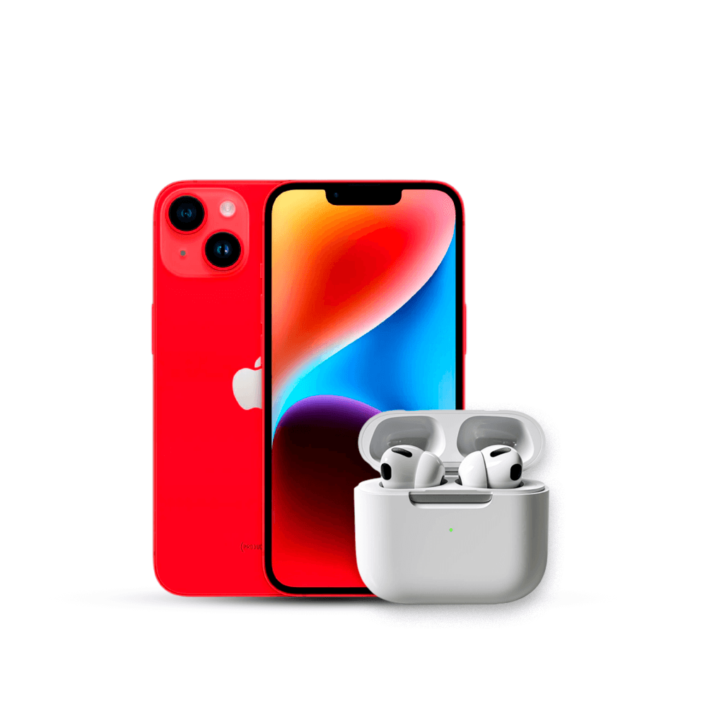 Celular Reacondicionado iPhone 14 Rojo 128GB + AirPods Pro 2 Genericos