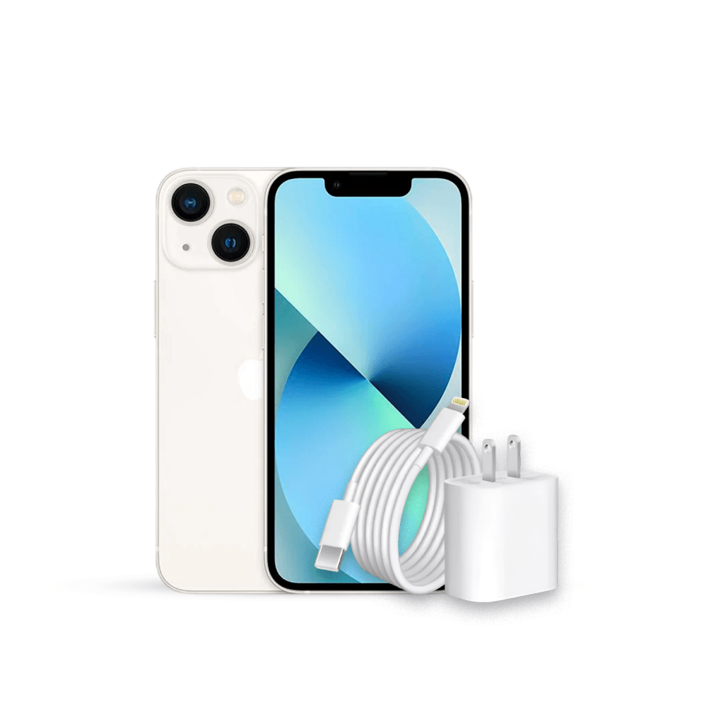 Celular Reacondicionado iPhone 13 Blanco 128GB + Cargador Completo