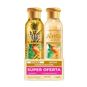 Shampoo + Acondicionador Alma de Romero argan x2 1000ml