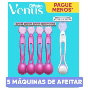 Venus Suave Afeitadoras Desechables, 4 Uds + Afeitadora Venus Íntima, 1 Ud