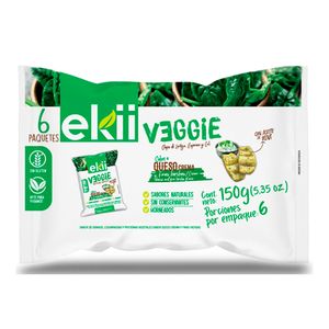 Snack Ekii Lenteja Espinaca Queso Crema 6 Und 25g c/u