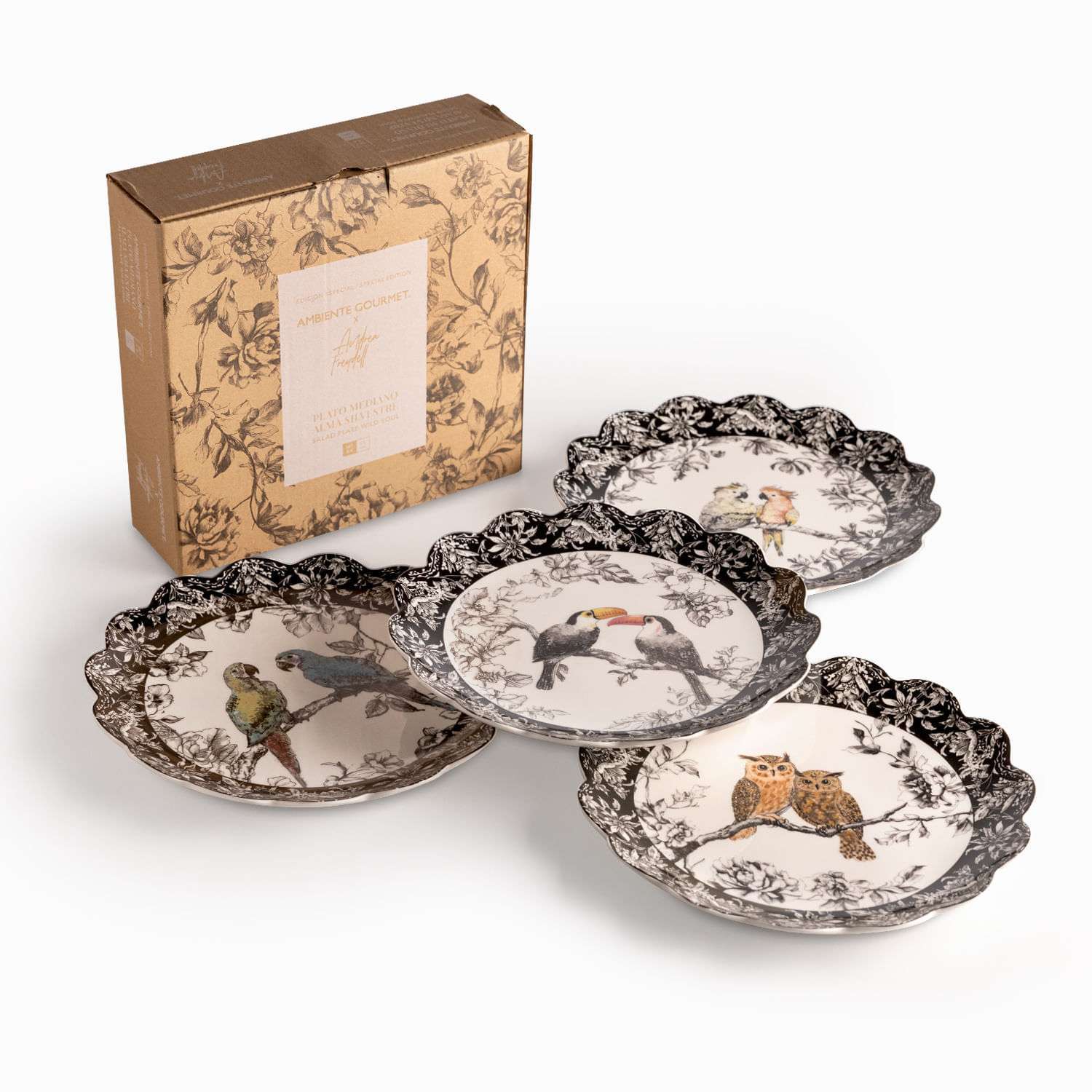 Plato mediano Alma Silvestre 21cm set x4