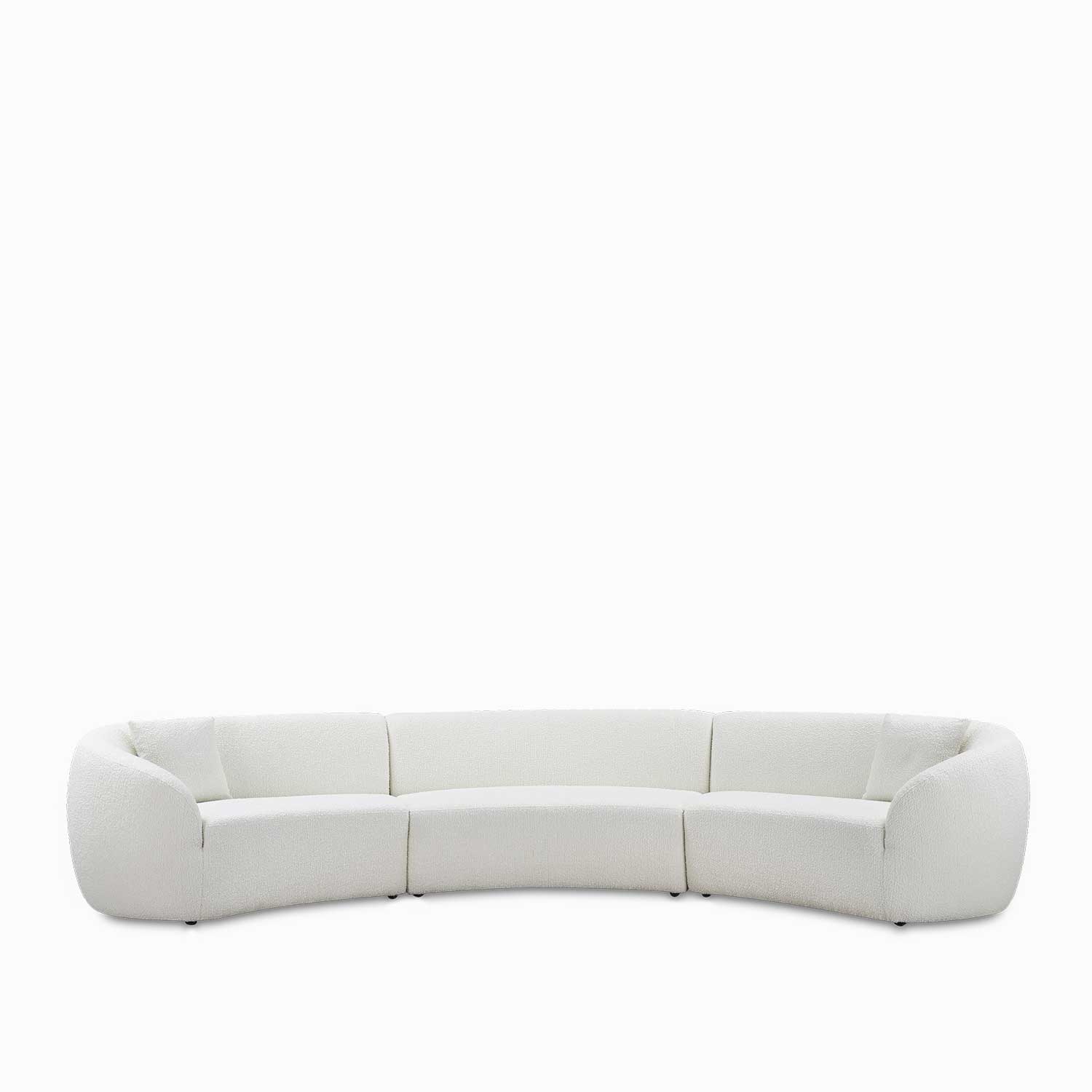 Seccional curvo 4 puestos beige